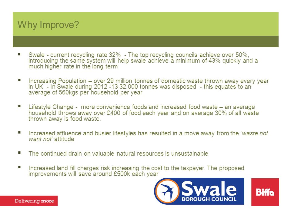 Improved Recycling & Refuse Collection Service Swale Borough Council Alison  Sollis Behavioural Change Officer – Mid Kent Waste Partnership. - ppt  download