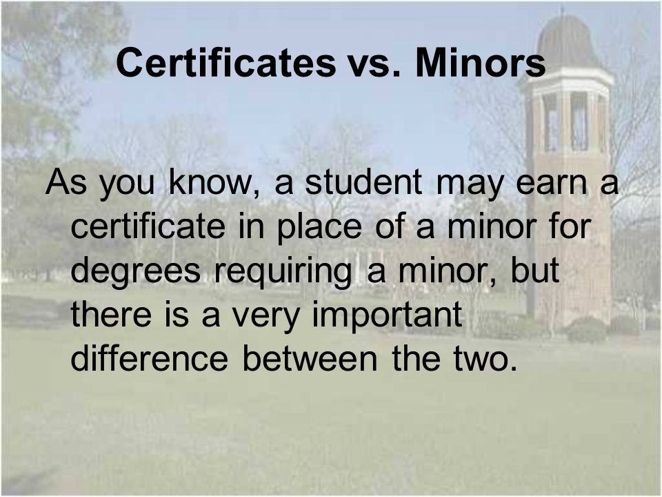 Certificates vs.