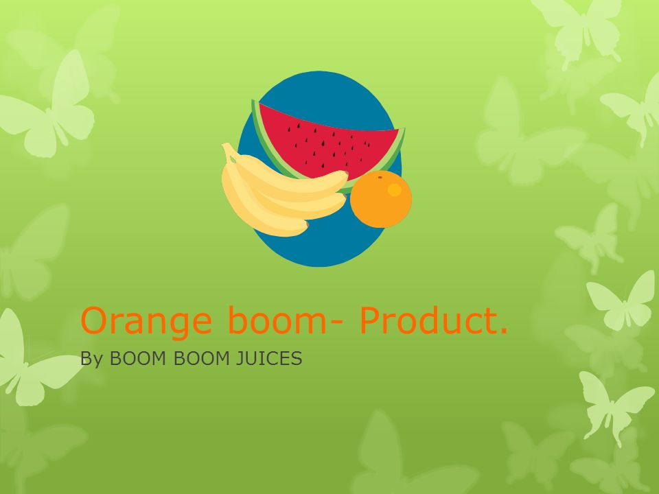 Orange boom- Product. By BOOM BOOM JUICES