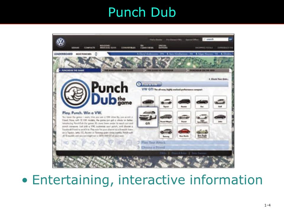 1-4 Punch Dub Entertaining, interactive information