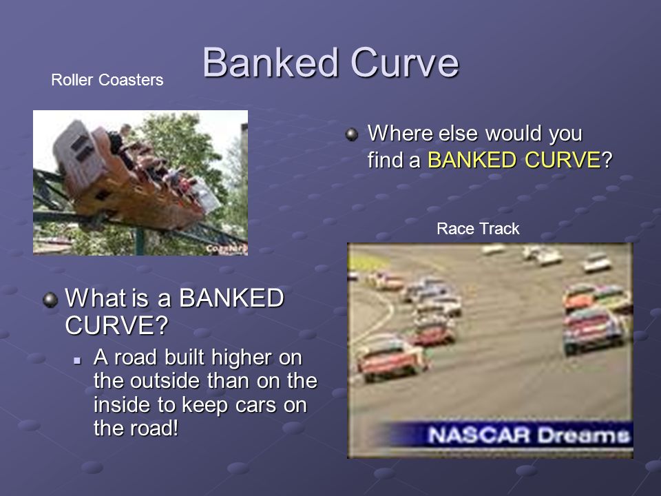 Banked Curve What is a BANKED CURVE.