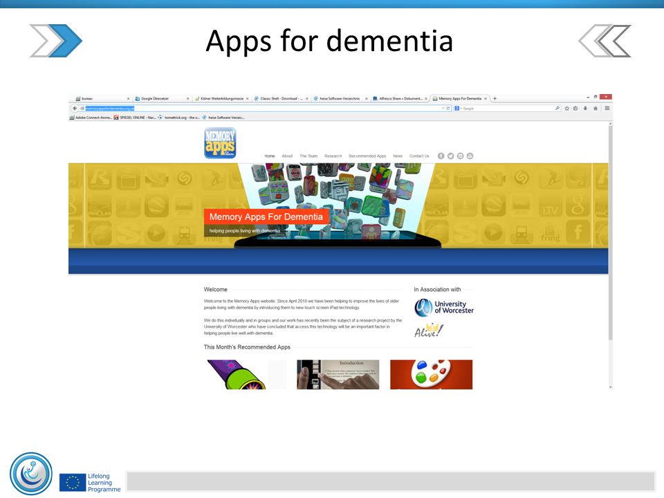 Apps for dementia