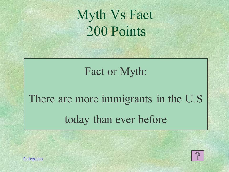 Categories Response 100 Points Fact. (Immigration Policy Center, 2008)