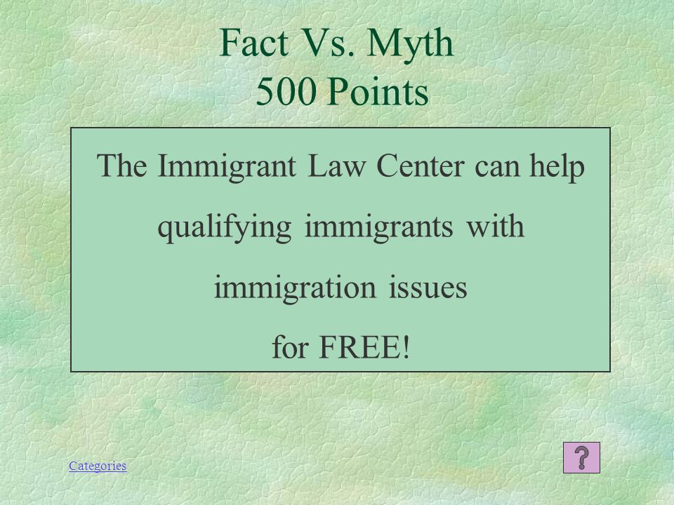 Categories Fact. Most immigrants DO come to this country with legal documents.