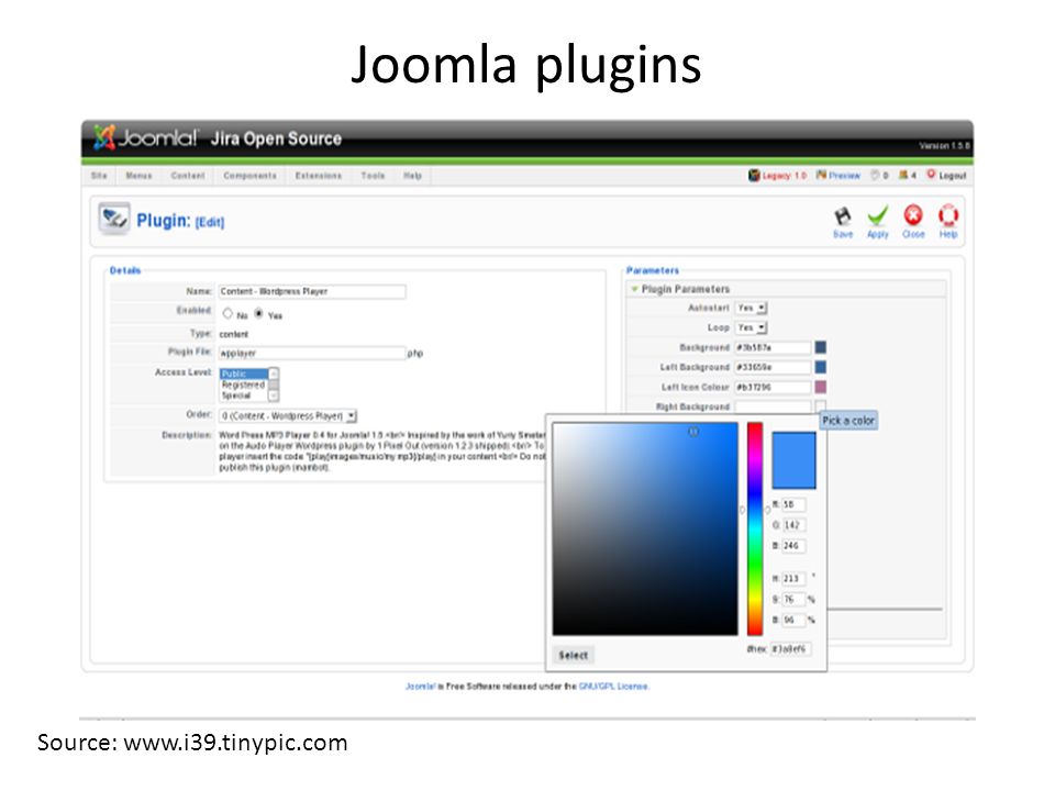 Joomla plugins Source: