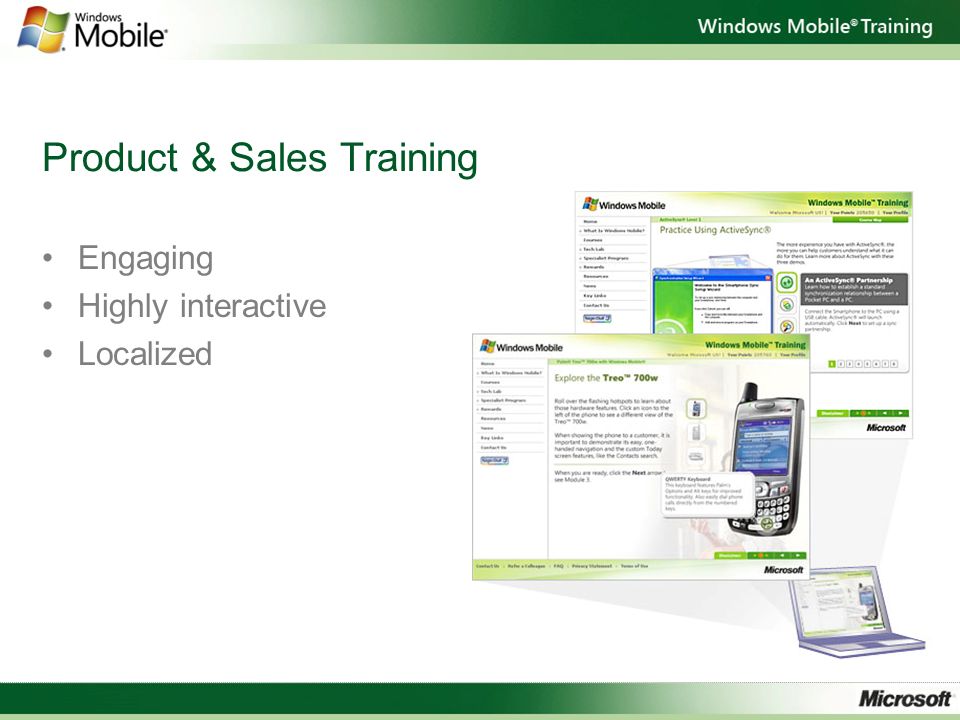 Product & Sales Training Engaging Highly interactive Localized