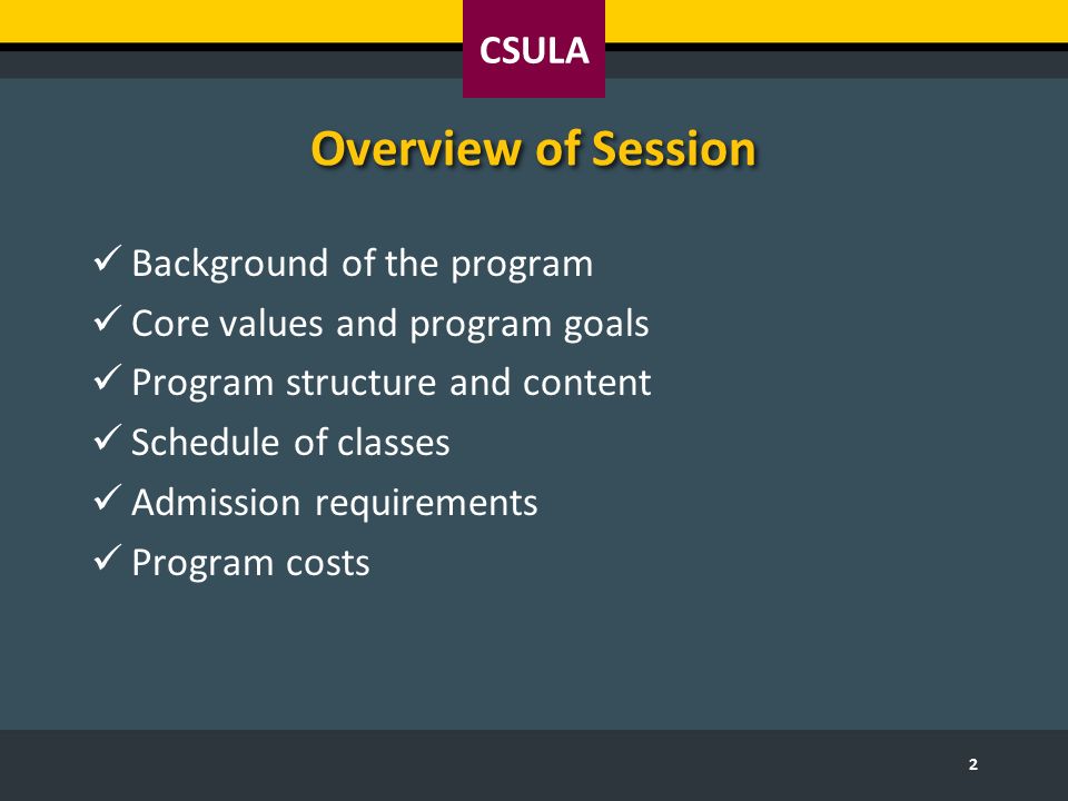 CSULA Ed.D. Informational Session California State University, Los