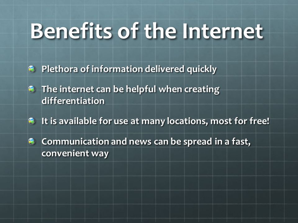 benefits of using internet