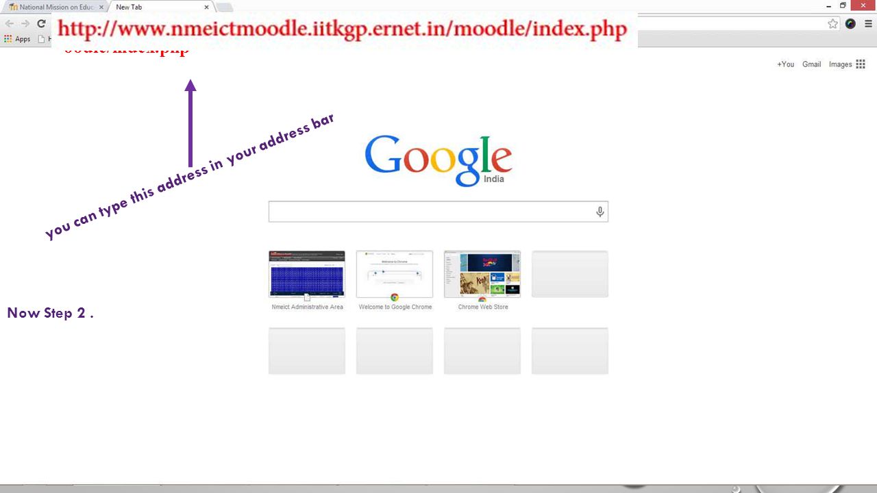 oodle/index.php you can type this address in your address bar Now Step 2.