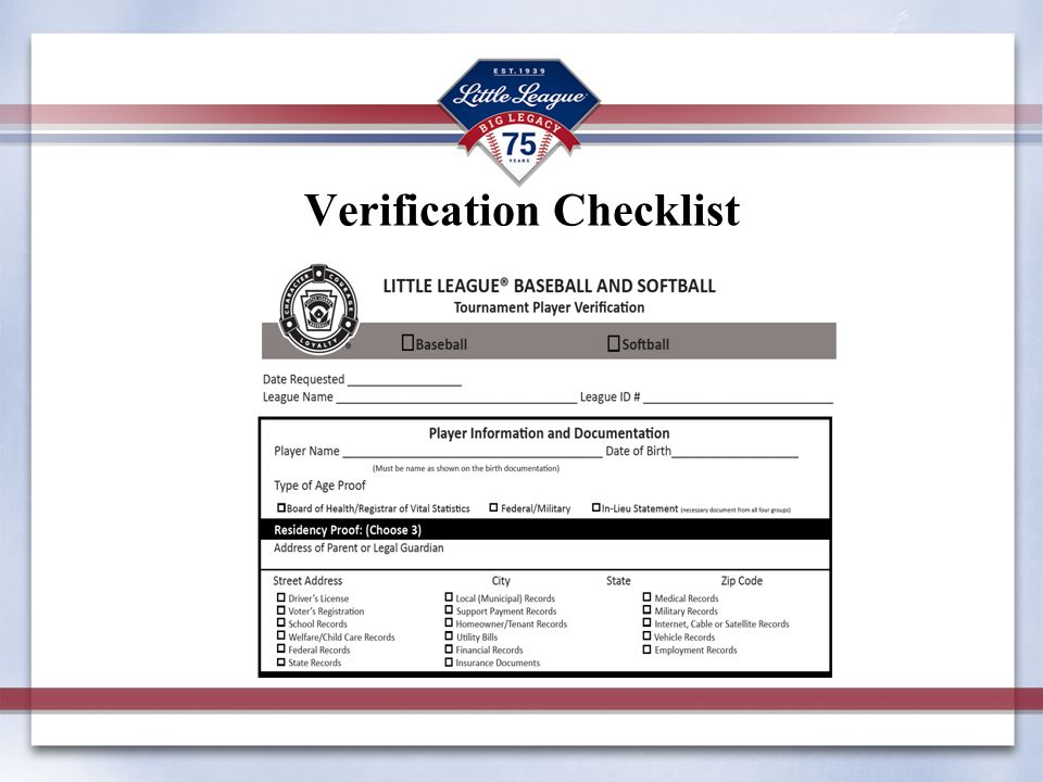 Verification Checklist