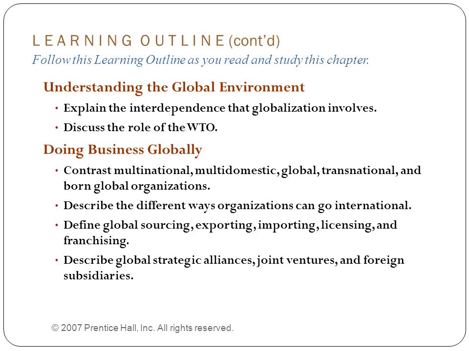 learning organizations in a global environment