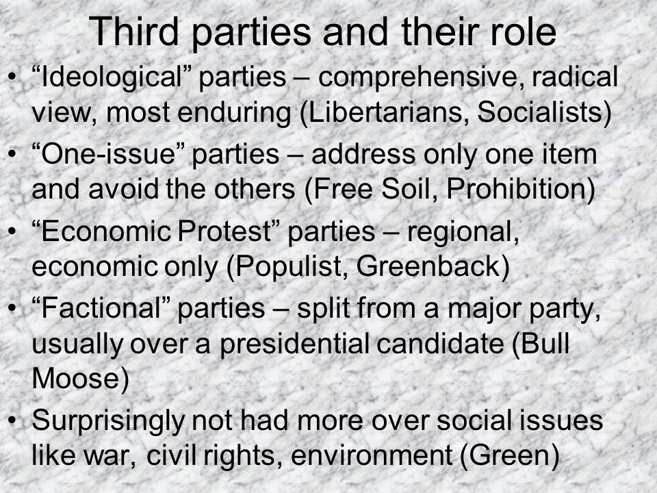 The two party system Why just two main parties .
