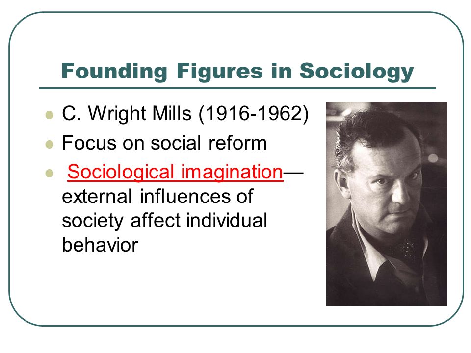 Founding Figures in Sociology C.