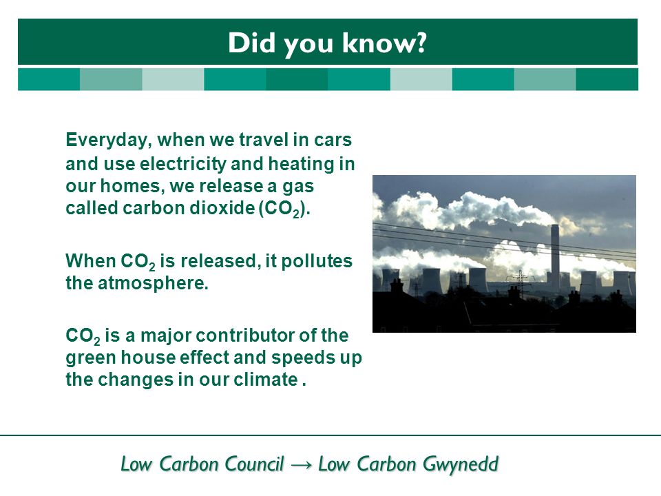 Low Carbon Council → Low Carbon Gwynedd Did you know.