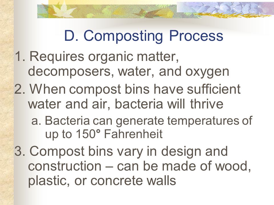 VI. Composting C.
