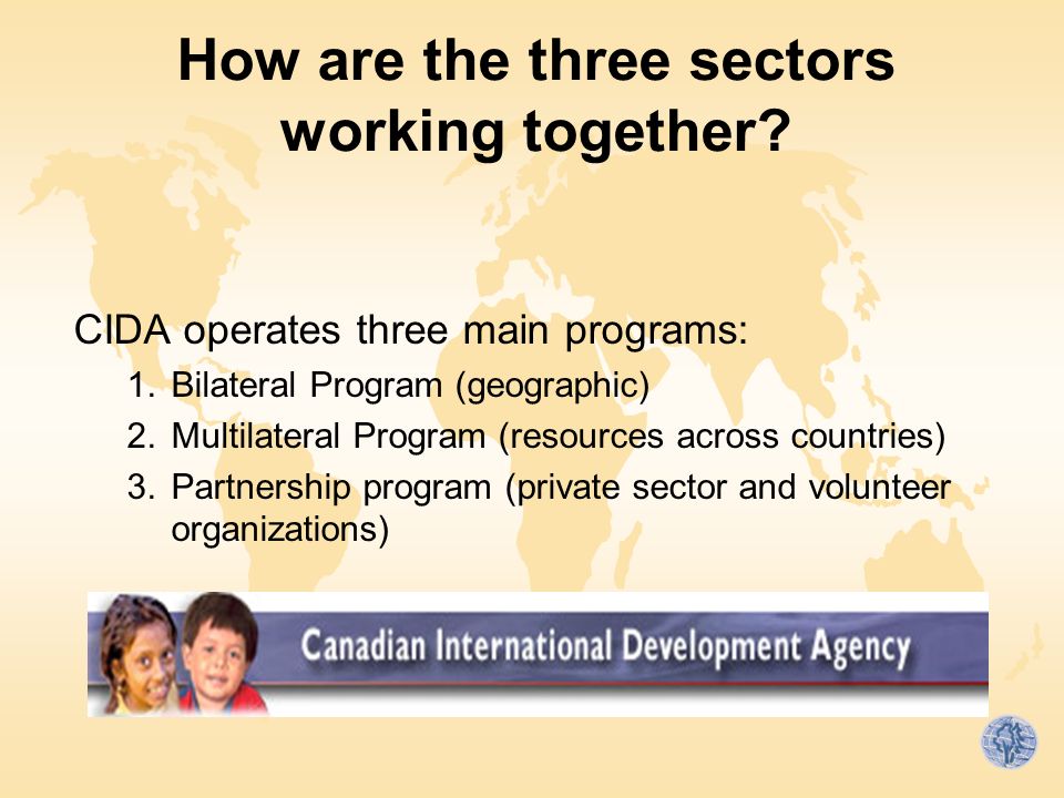 How are the three sectors working together.