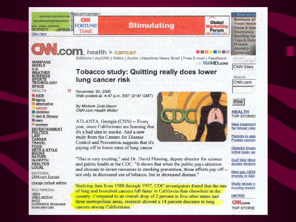 Lung cancer death rates: California…