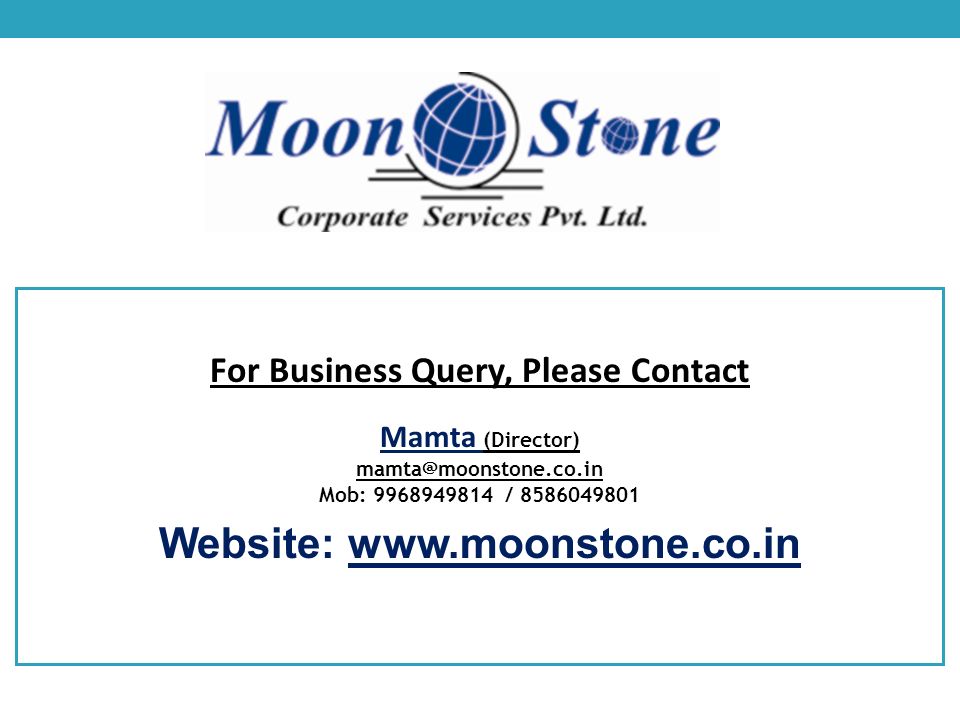 For Business Query, Please Contact Mamta (Director) Mob: / Website: