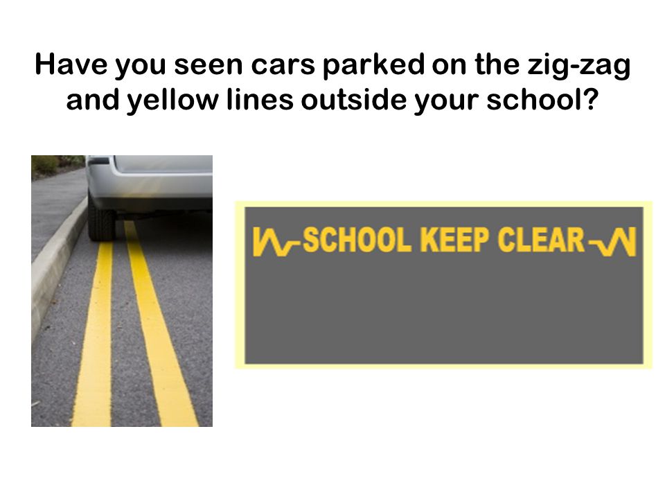 Don't park on zig zag lines school Bright road safety banner 9395 safer schools