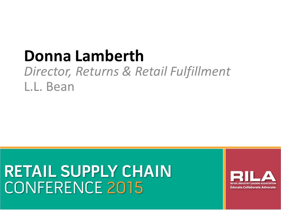 Title Sponsor RETAIL SUPPLY CHAIN CONFERENCE 2015 Title Sponsor ...