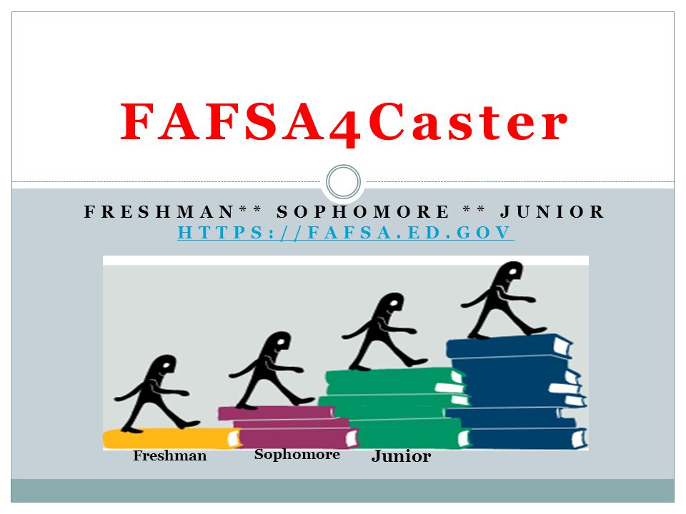FRESHMAN** SOPHOMORE ** JUNIOR   FAFSA4Caster Freshman Sophomore Junior