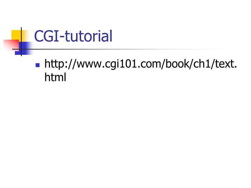 CGI-tutorial   html
