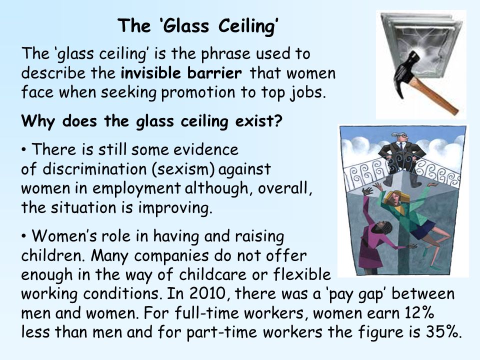 Gender Inequalities What is meant by the term the 'glass ceiling'. Gender  inequalities in earnings and in the gender distribution of 'top jobs'. How  does. - ppt download