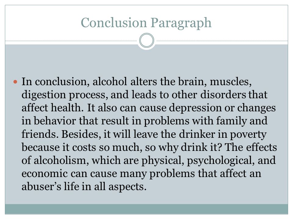 conclusion of alcohol abuse