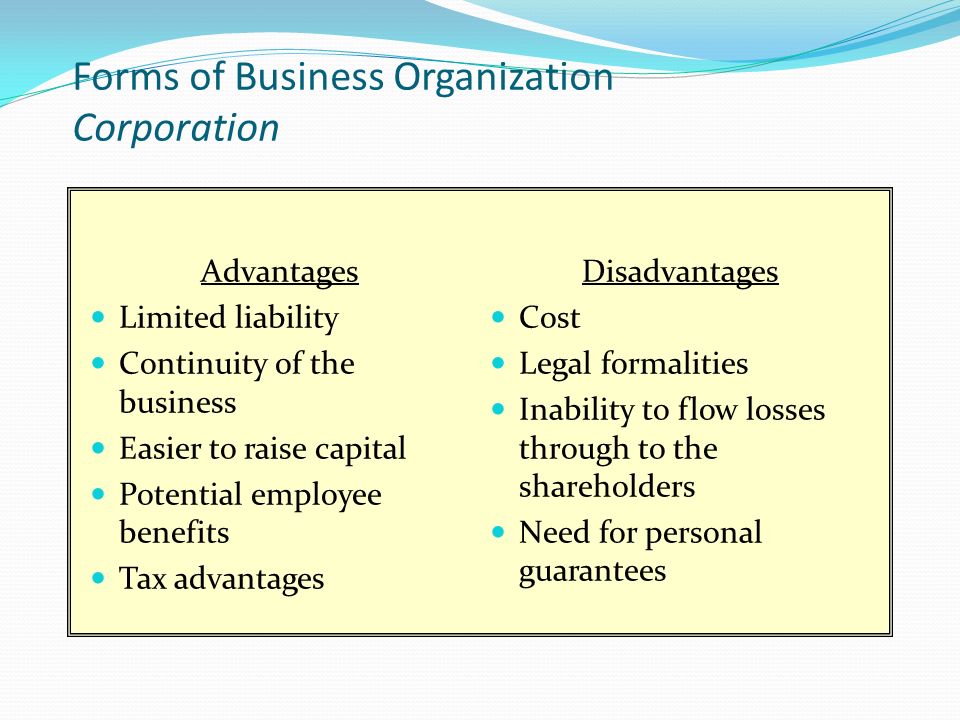 Mform organization advantages and disadvantages