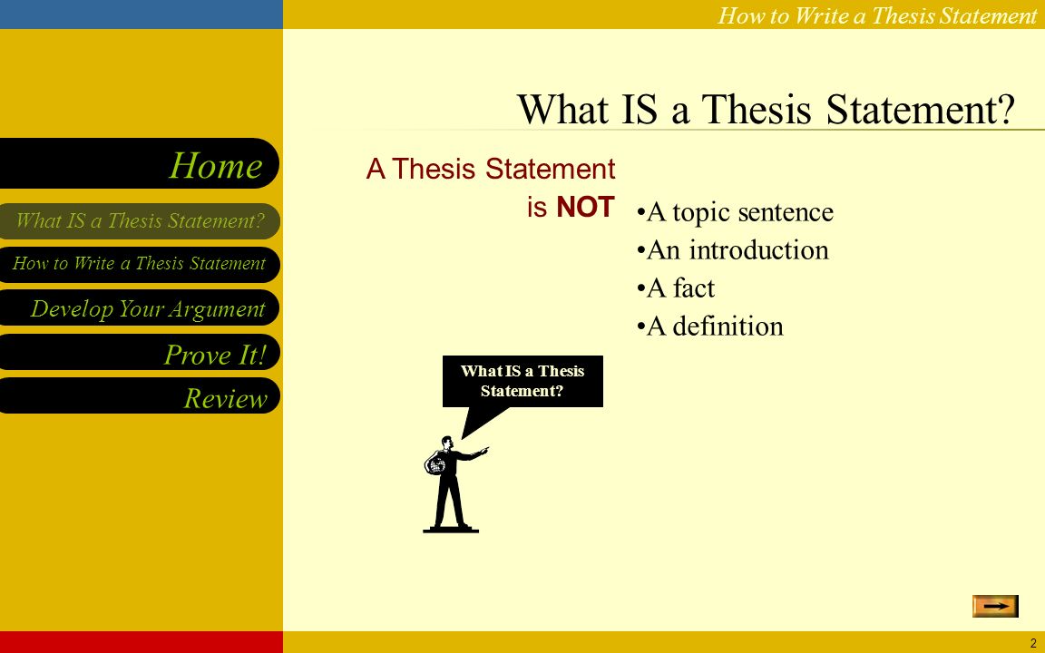 How to write a thesis statement Developing a Thesis Statement in 24