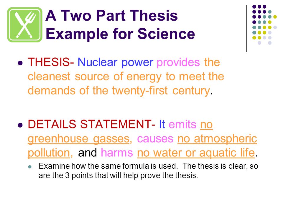 how to write a three part thesis