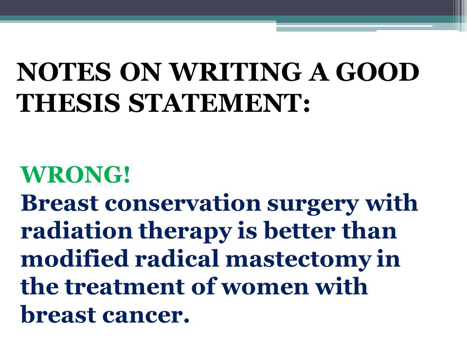 breast cancer thesis statement