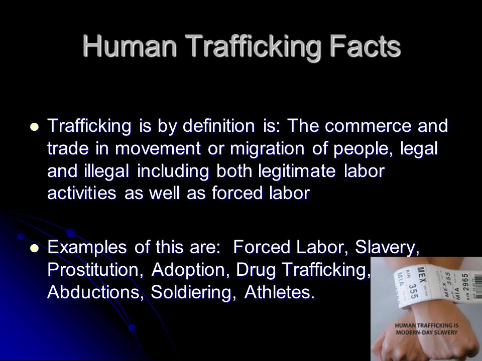 Human immigration sex slave traffic