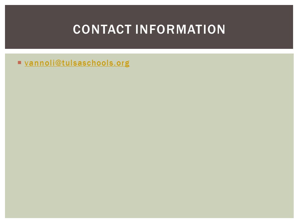 CONTACT INFORMATION 