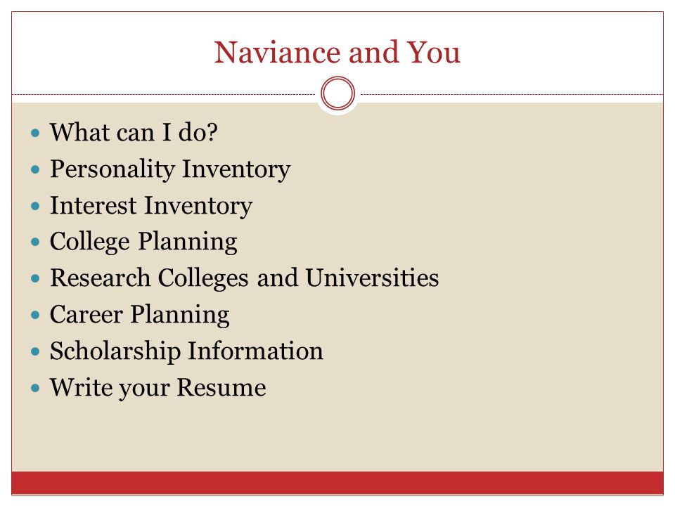Naviance and You What can I do.