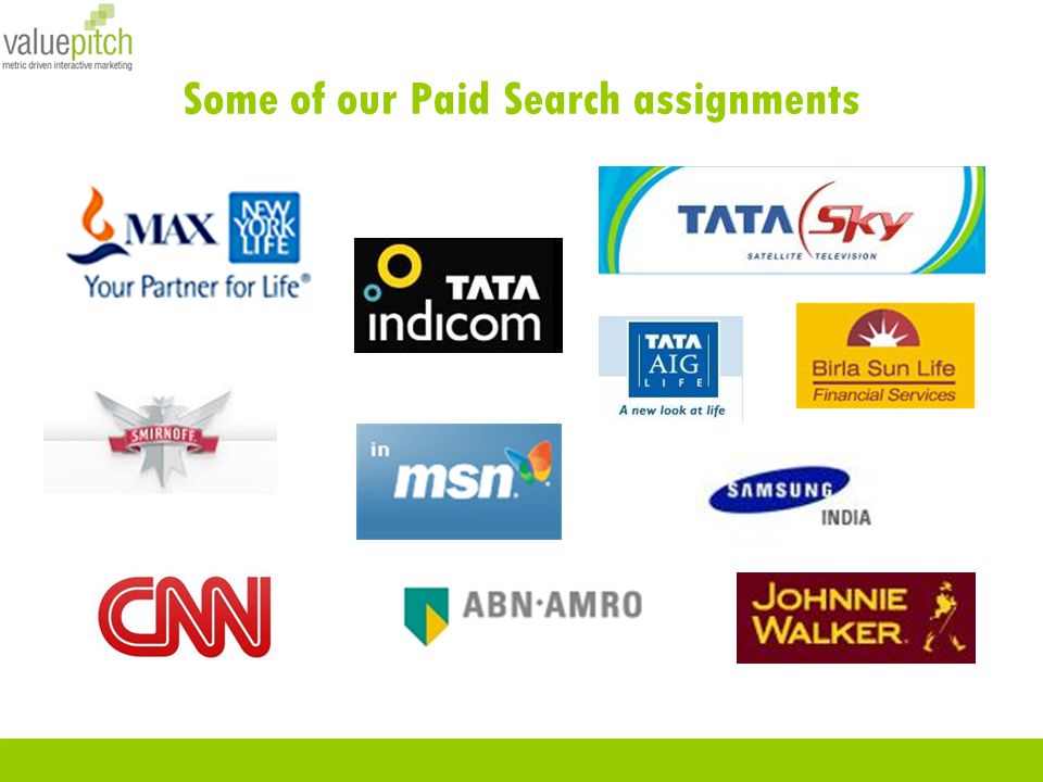 Some of our Paid Search assignments