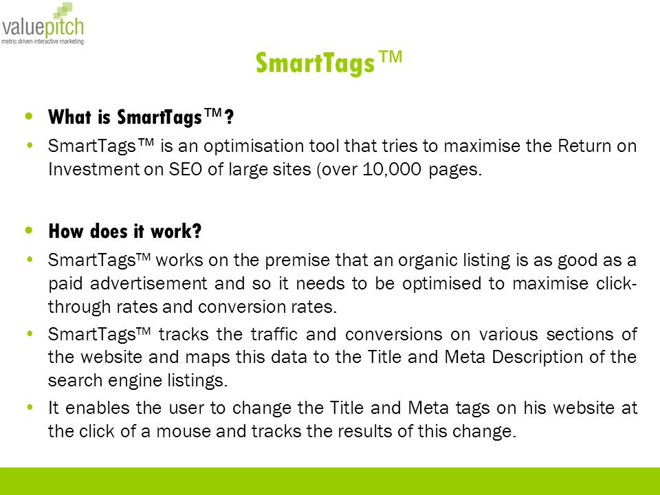SmartTags ™ What is SmartTags ™ .