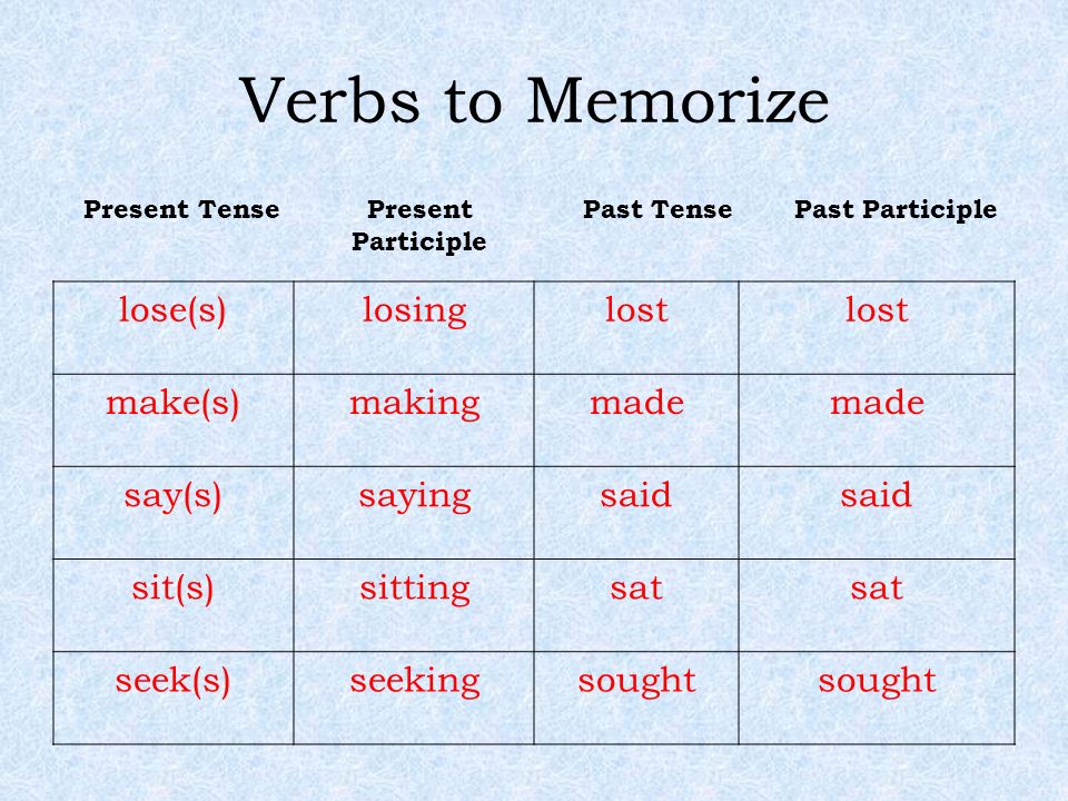 Настает прошедшее время. Past participle make. Lose past Tense. Глаголы в past Tense. Lose past simple.