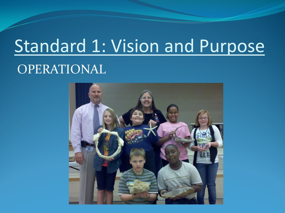 Standard 1: Vision and Purpose OPERATIONAL