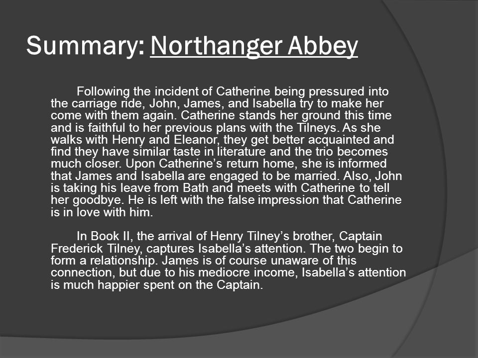 northanger abbey summary