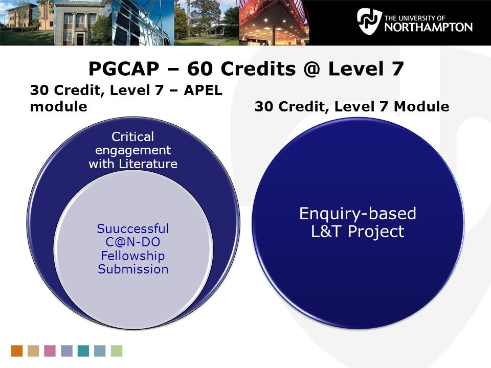 PGCAP – 60 Level 7 30 Credit, Level 7 – APEL module30 Credit, Level 7 Module
