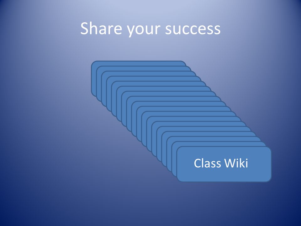 Share your success Blackboard Class Wiki
