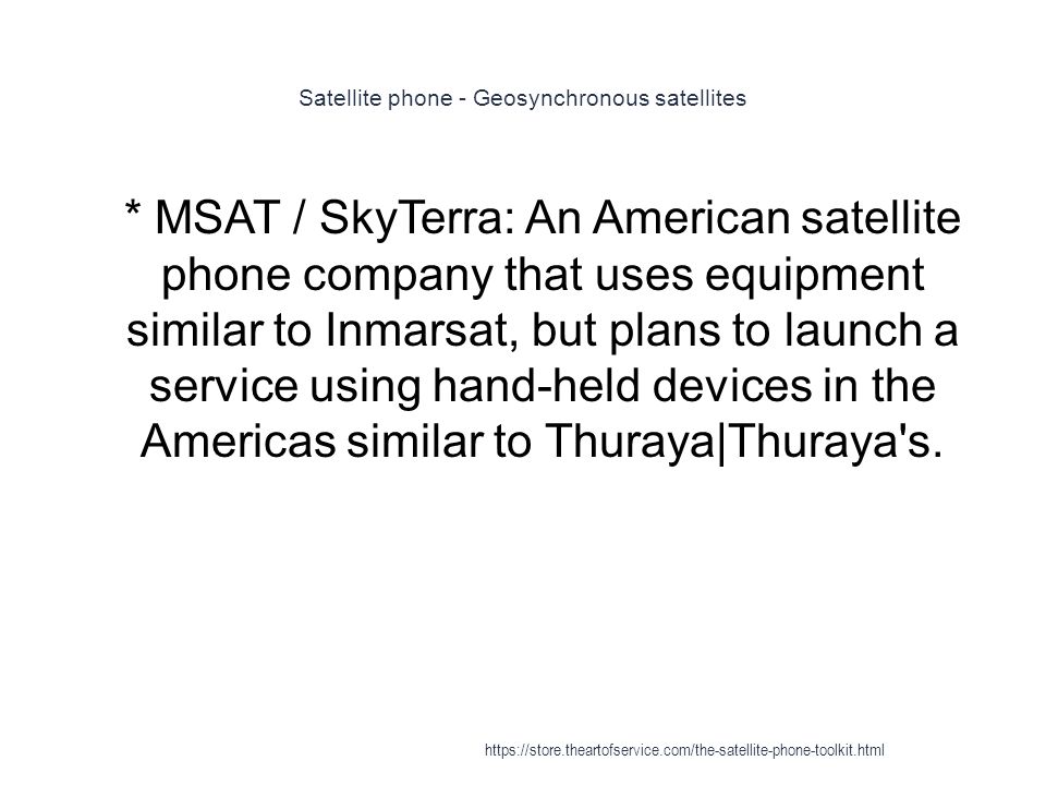 Definition of satellite phone