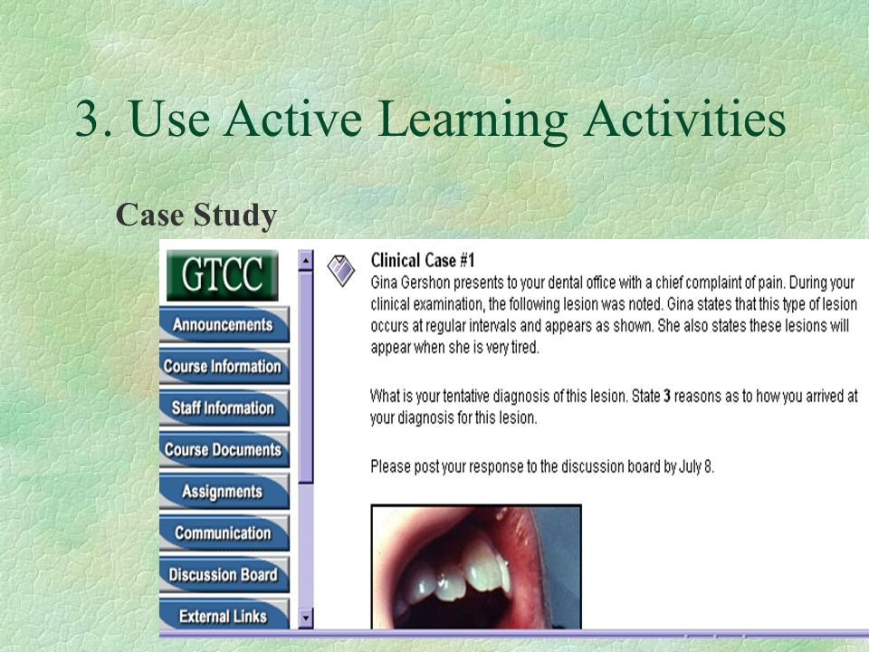3. Use Active Learning Activities Case Study