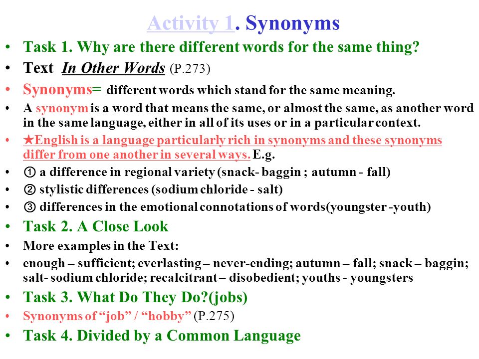 Unit 7 In Other Words Unit 7 In Other Words Objectives 1 Abc Of English Synonyms Idioms Proverbs Slang And Euphemisms Ppt Download