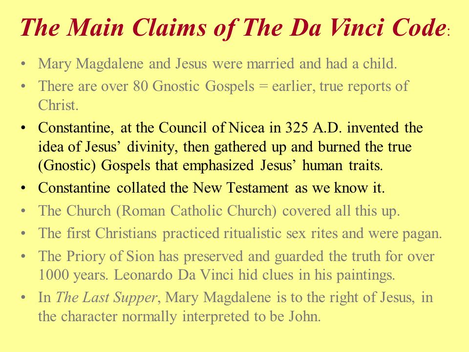 Mary Magdalene and Jesus were married and had a child.