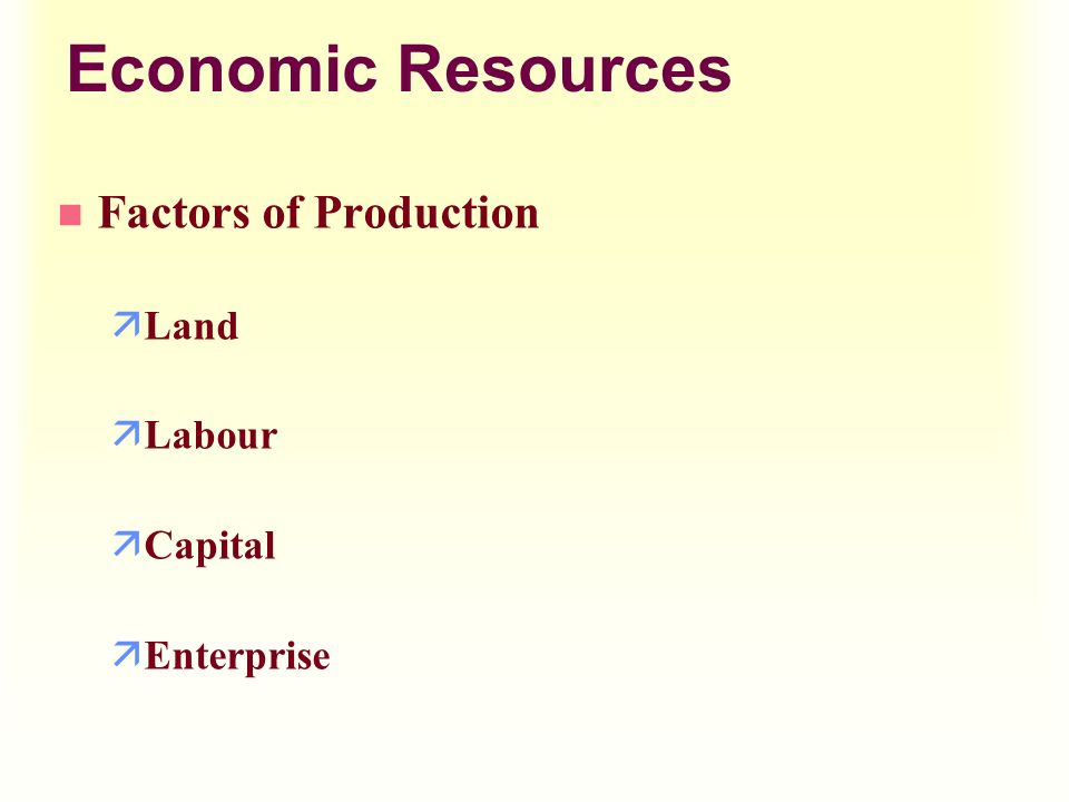 economic resources lesson 2 economic resources n economic resources economic resources