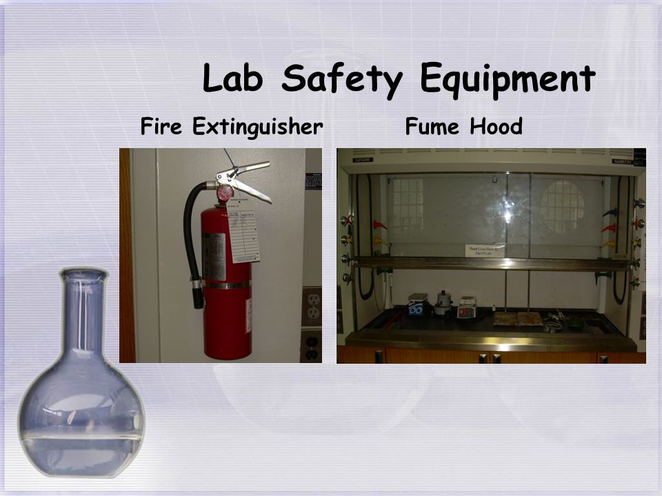 Lab Safety Equipment Fire ExtinguisherFume Hood