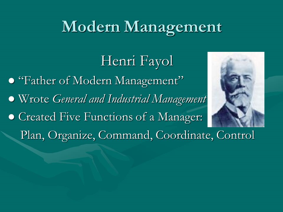 why henri fayol is the father of management