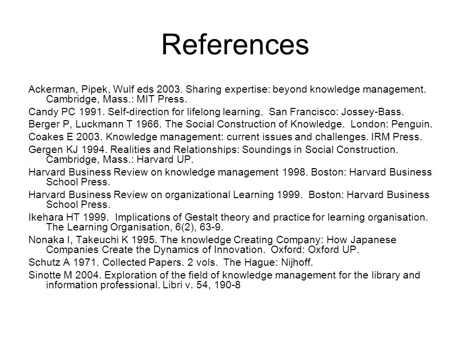 Sharing Expertise: Beyond Knowledge Management (MIT Press)